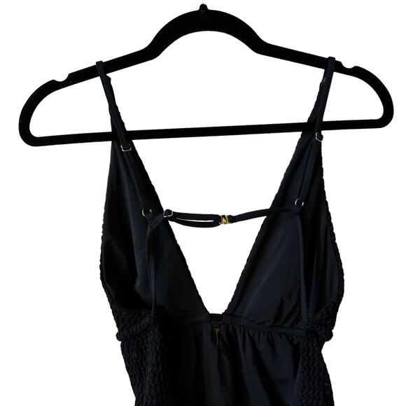 NWT Andie Swim X Demi Moore The Tropez One Piece Crochet Swimsuit Black Size XL - Picture 6 of 11